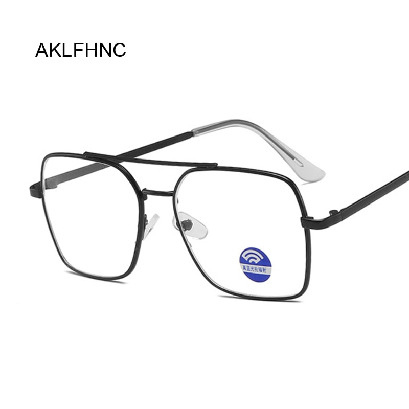 Anti Blue Square Computer Glasses Men Blue Light Coating Gaming Glasses For Computer Protection Eye Retro Spectacles Women