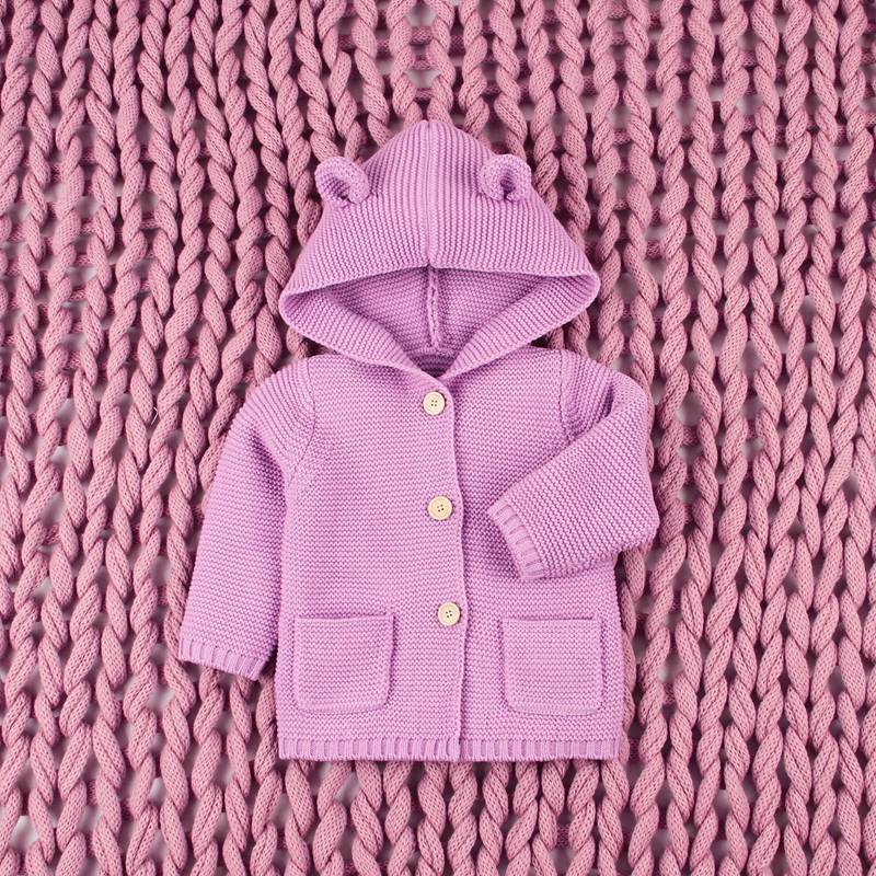 Party Years Infant Clothing Knitted Sweater Winter Baby Boy Girl Hooded Warm Autumn Winter Sweater Clothing 0-24M