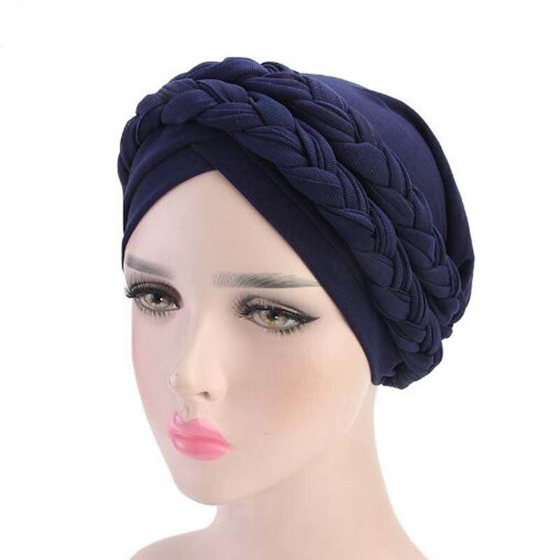 Bohemian National Twist Braid Skullies Beanies Spring Autumn Brand Turban Hats For Women Chemotherapy Cap
