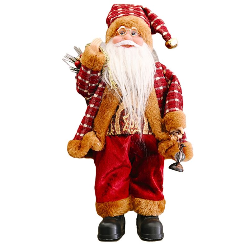 Jul julemanden dukke festlige festartikler håndlavet år børn børn legetøj xmas dekorationer: -en