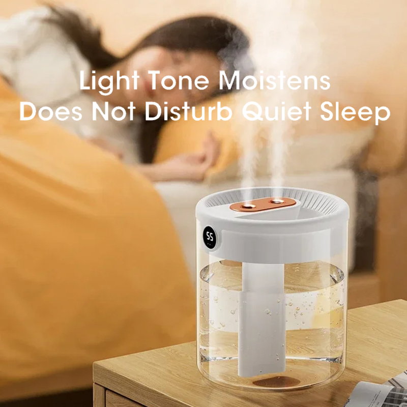 Xiaomi-humidificador de pulverización Dual de 2L, luz nocturna Digital, enchufe USB, gran capacidad, Nano niebla fina, dispositivo de Humidificación de aire para el hogar y el coche