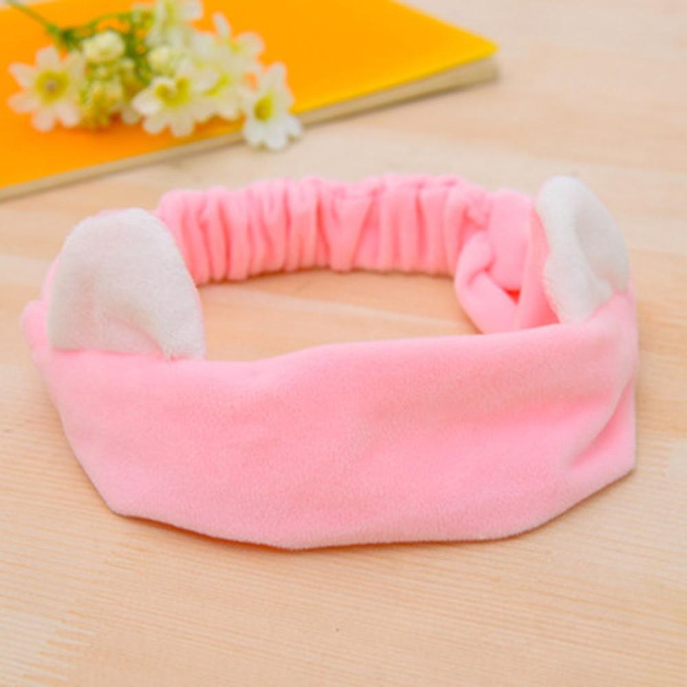 1 Pcs Multicolor Cute Hairband Band Hair Cat Ears Head Lovely Hair Band Wash Face Girls Band Hair Accessories: Pink