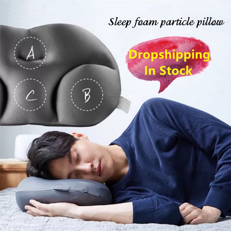3d puder ergonomisk memory skum pude vaskbar rejse nakke partikel pude 3d puder sovepude micro airballs fyld