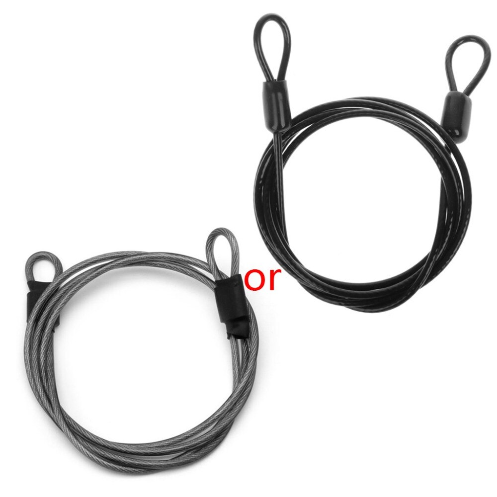 100cm x 2mm Cycling Sport Security Loop Cable Lock Bikes Bicycle Scooter U-Lock