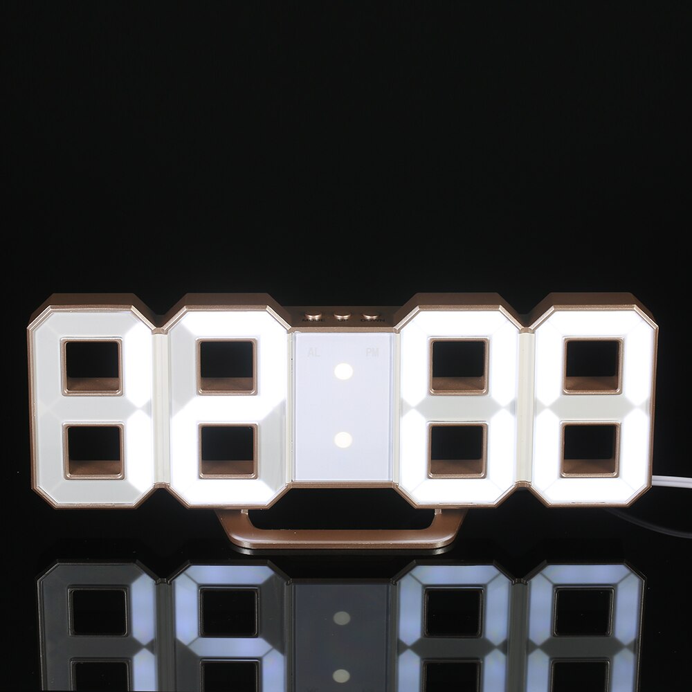Multifunctional Large LED Digital Wall Clock 12H/24H Time Display With Alarm and Snooze Function Adjustable Luminance
