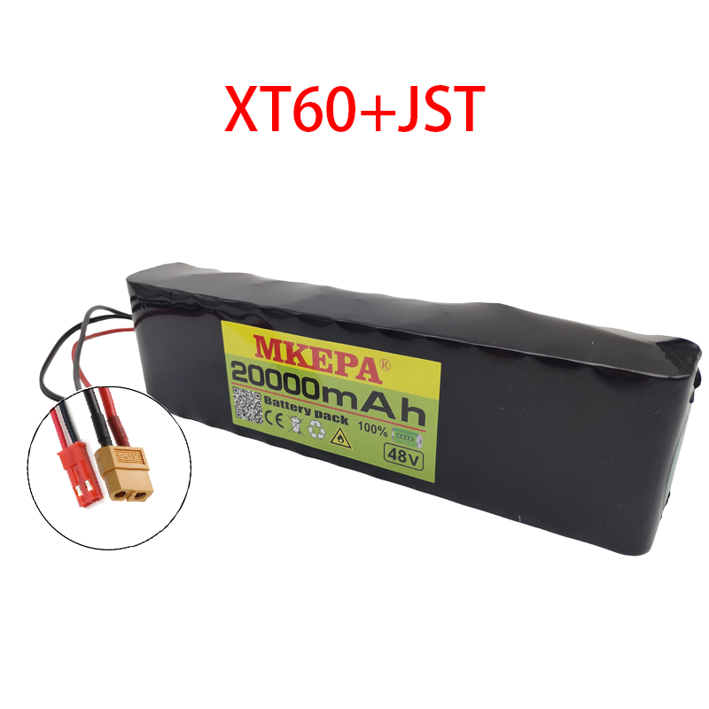 13S2P 48V 20Ah Electric Scooter Battery Pack 18650 Lithium Ion Battery 1000w Electric Scooter E-bike Conversion Kit BMS +Charger: Beige