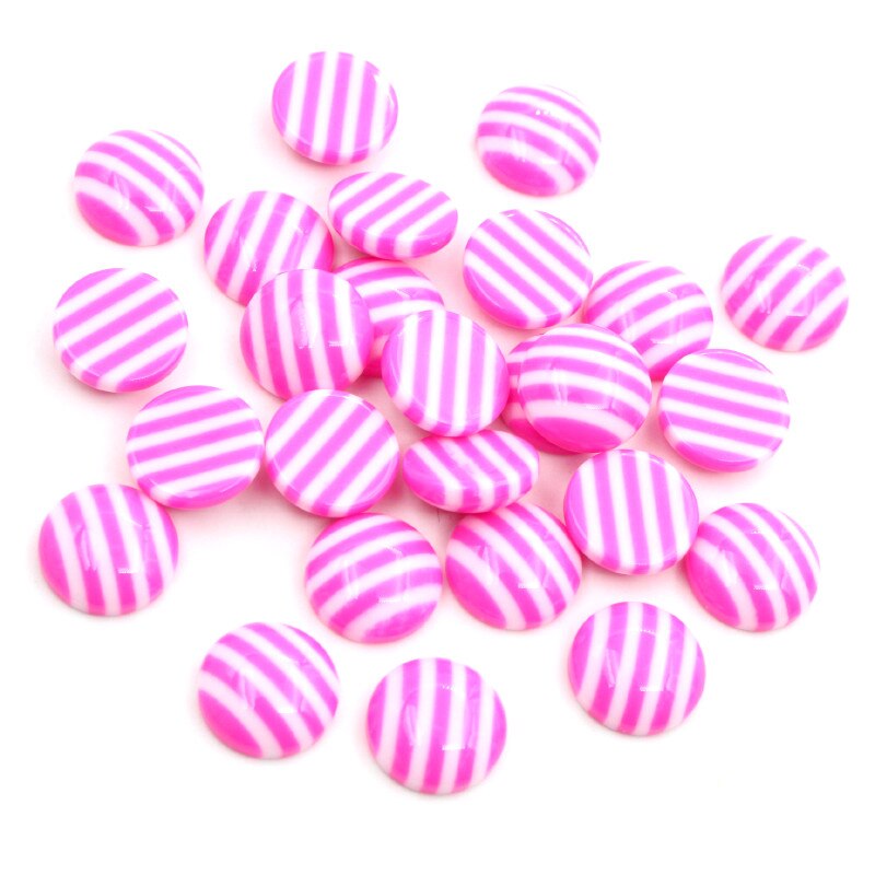 ! 40 unids/lote 12mm colores mezclados resina trasera plana rayas clásicas cabujones Cabochon Base camafeo 12mm: W3-12
