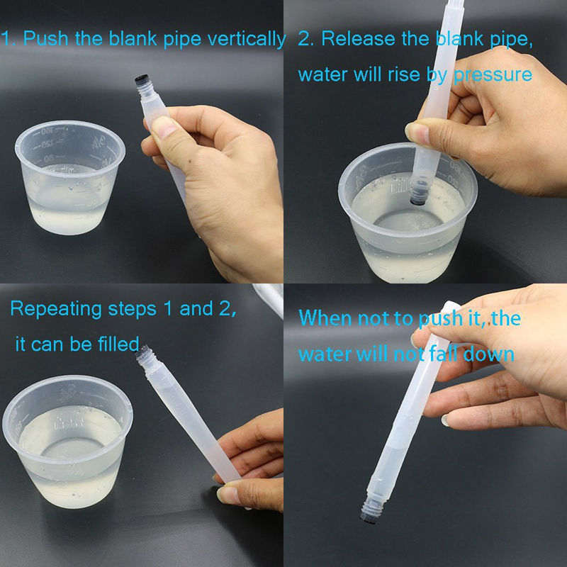 Bianyo-pluma de agua de gran capacidad, suministros de Arte de dibujo de caligrafía, pluma promocional de acuarela, diferentes formas, 6 uds.