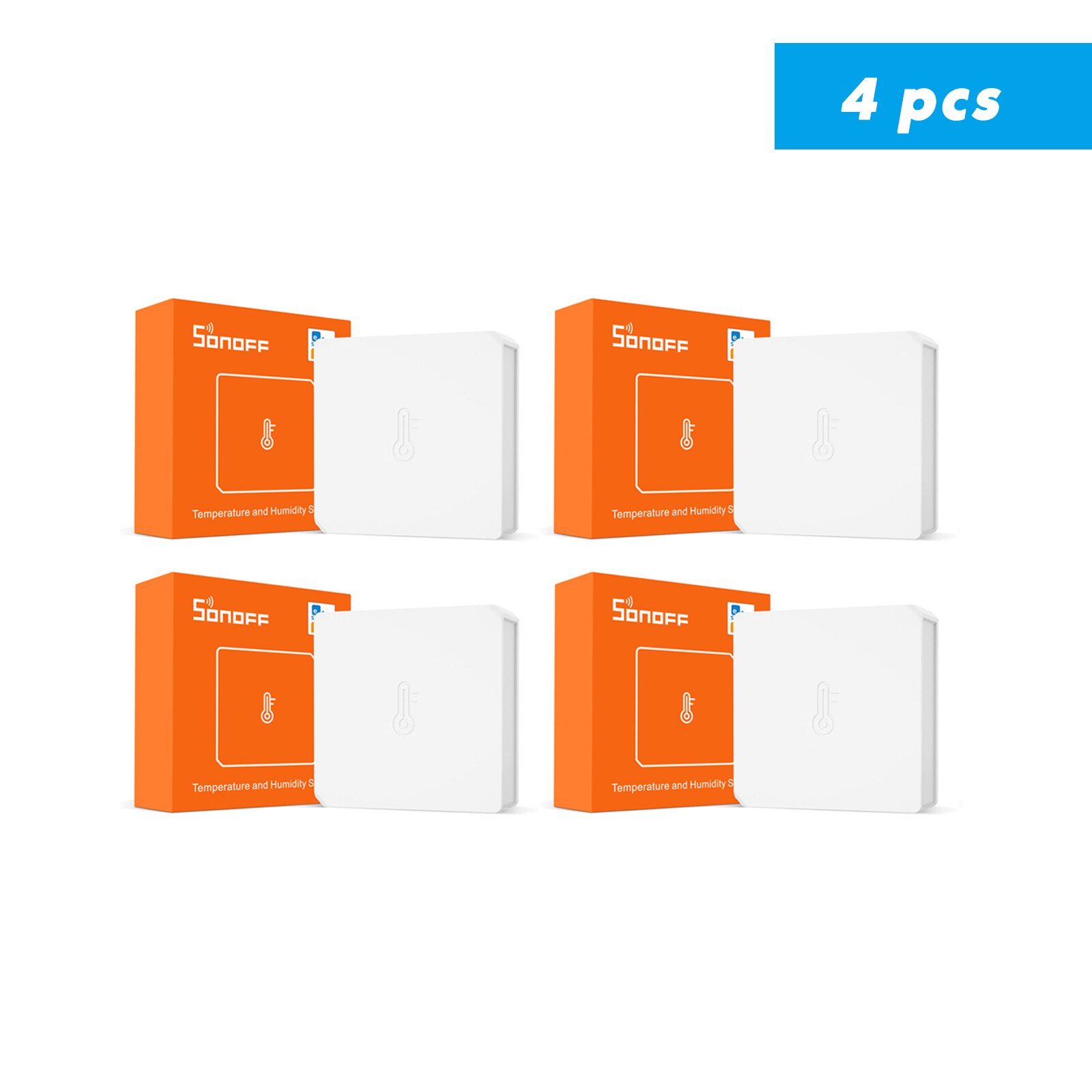 SONOFF SNZB 02 Zigbee Temperature Humidify Sensor Monitor, Work with SONOFF Zigbee Bridge, Home Assistant Via Zigbee2mqtt: SNZB02-4pcs
