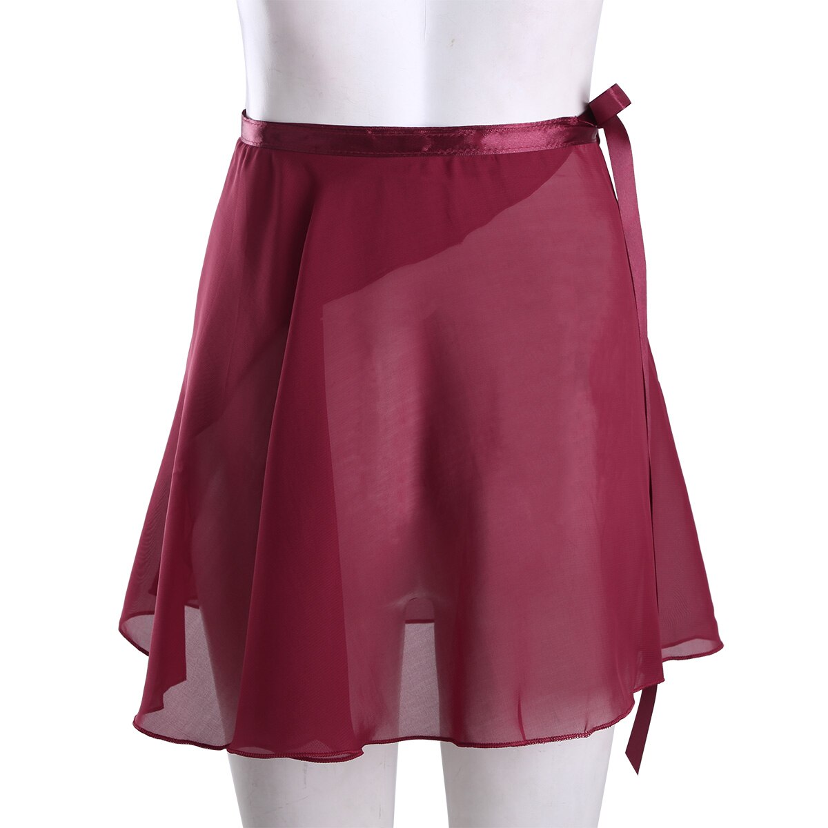 Adult Ladies Chiffon Ballet Wrap Skirt Dance Skate Wrap Over Scarf + Waist Tie Ballet Dance Tutu Skirts for Gymnastic Excercise