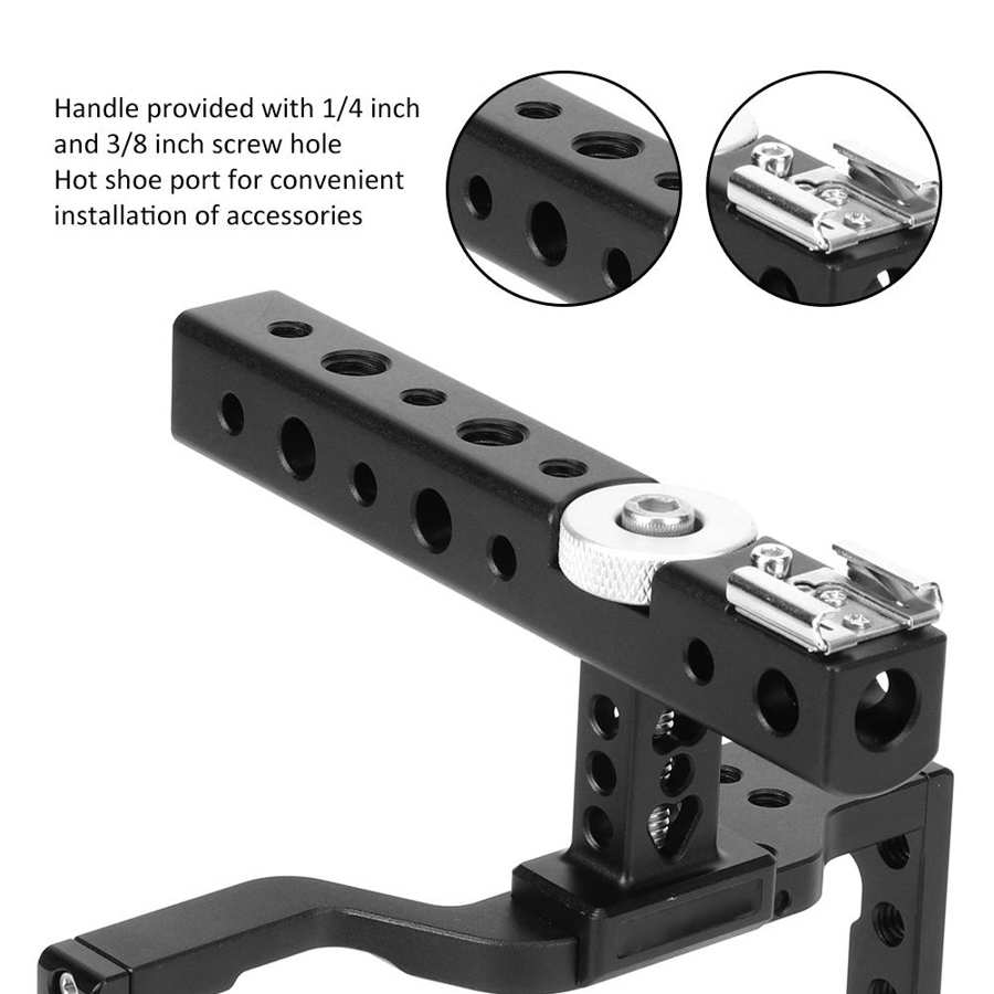 YELANGU C17 in Lega di Alluminio Macchina Fotografica gabbia kit con la Maniglia per Sony A6600/alfa 6600/ILCE-6600 Mirrorless telecamera