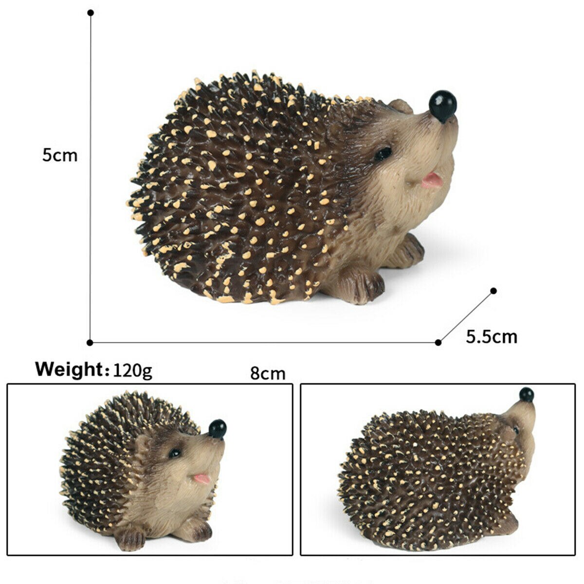 3Pcs Hedgehog Model Jungle Wild Dier Figuur Realistische Erinaceinae Decoratie Educatief Speelgoed Voor Kinderen Kid Collection