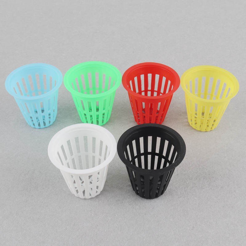 Net Pot 70mm 50pcs Hydroponic Aquaponics Soilless Culture Vertical Farm Basket Mesh Pot Greenhouse Organic Vegetable