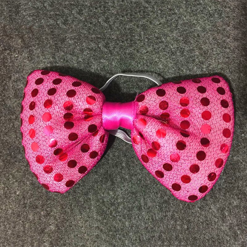 Męskie Bowtie migające oświetlenie LED Up cekiny krawat klub Bar Xmas Party kobiety krawat krawaty ślubne świecący prezent 2022 dekoracje świąteczne: A-15