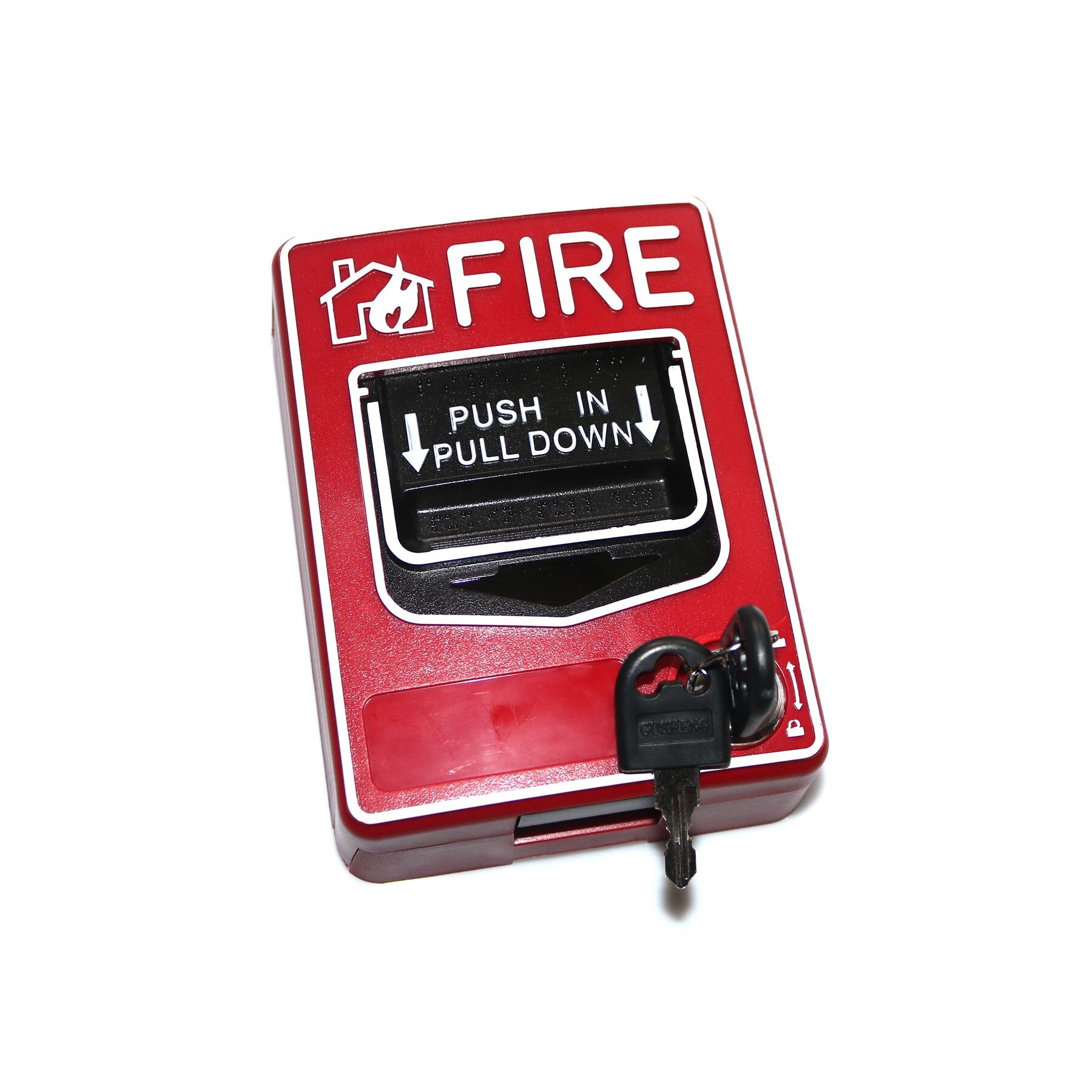 Conventional Manual Call Point Pull Down Station Urgent Button With Key