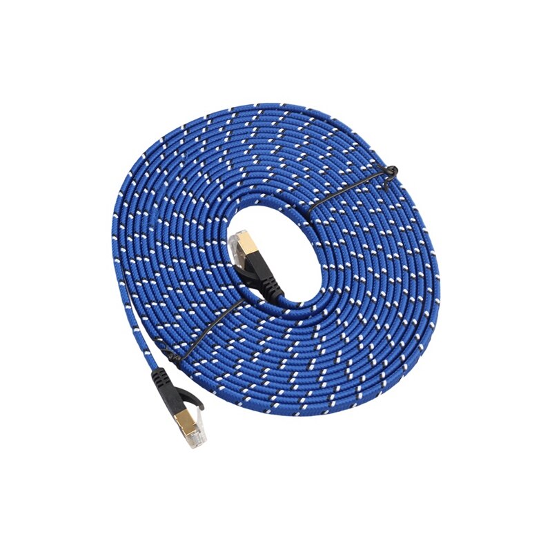 Cat7 Ethernet Kabel, Gevlochten CAT7 Hoge Snelheid Professionele Metalen Shell Kristal Hoofd Stp Draden CAT7 RJ45 Ethernet Kabel