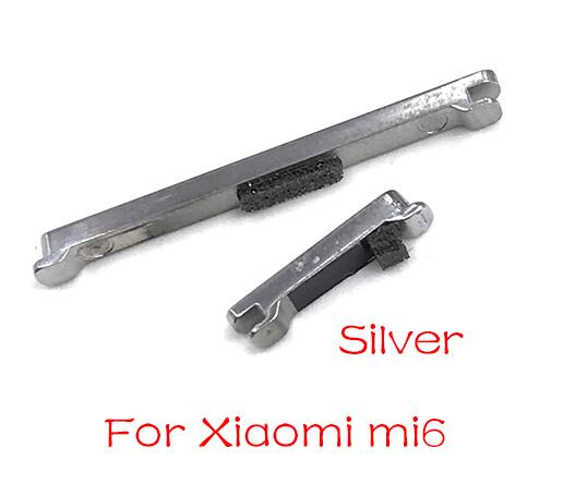 Side Power Key +Volume Button For Xiaomi Mi A2 6 6X 9 8 Lite Max Note 3 Play Parts: Mi 6 Silver