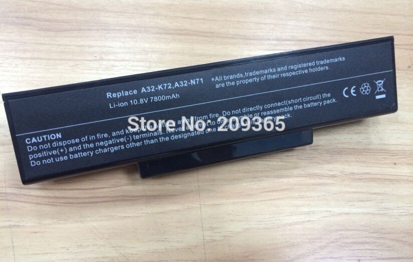 Batteria Per Laptop ASUS A32-K72 / A32-N71 – 11.1V 4400mAh, Compatibile Con K72, N71, N73, X73 E Serie Simili