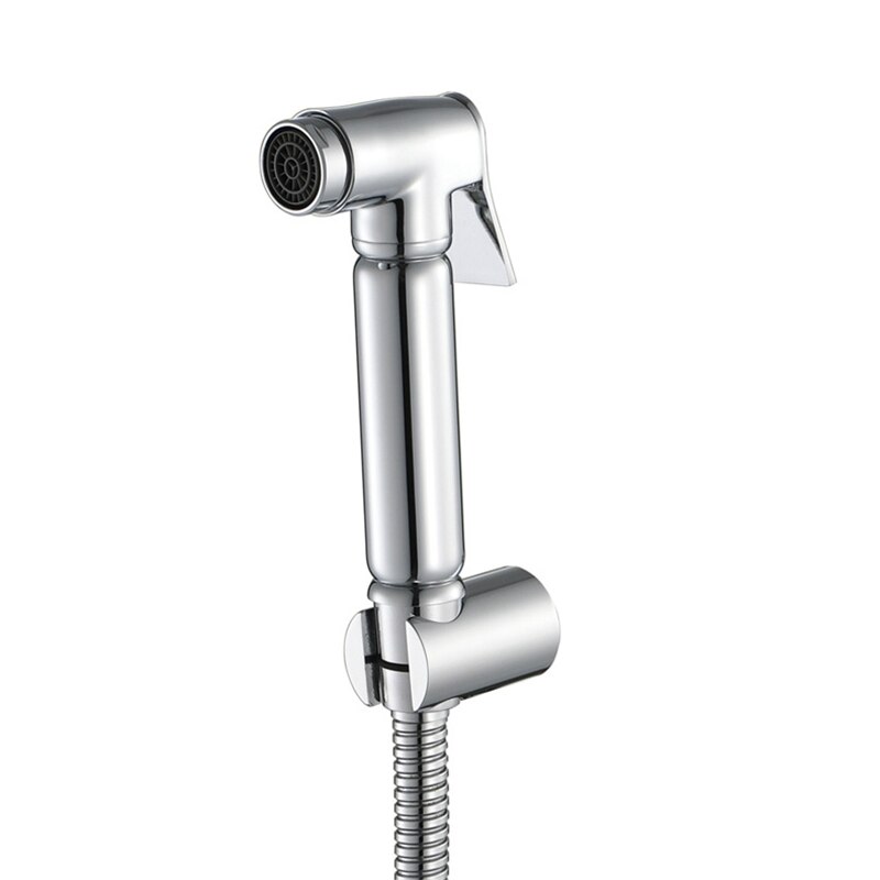 Toilet Bidet Sprayer Faucet Bathroom Hand-Held Brass 1.5M Hose Water Tank Hook Holder: Default Title