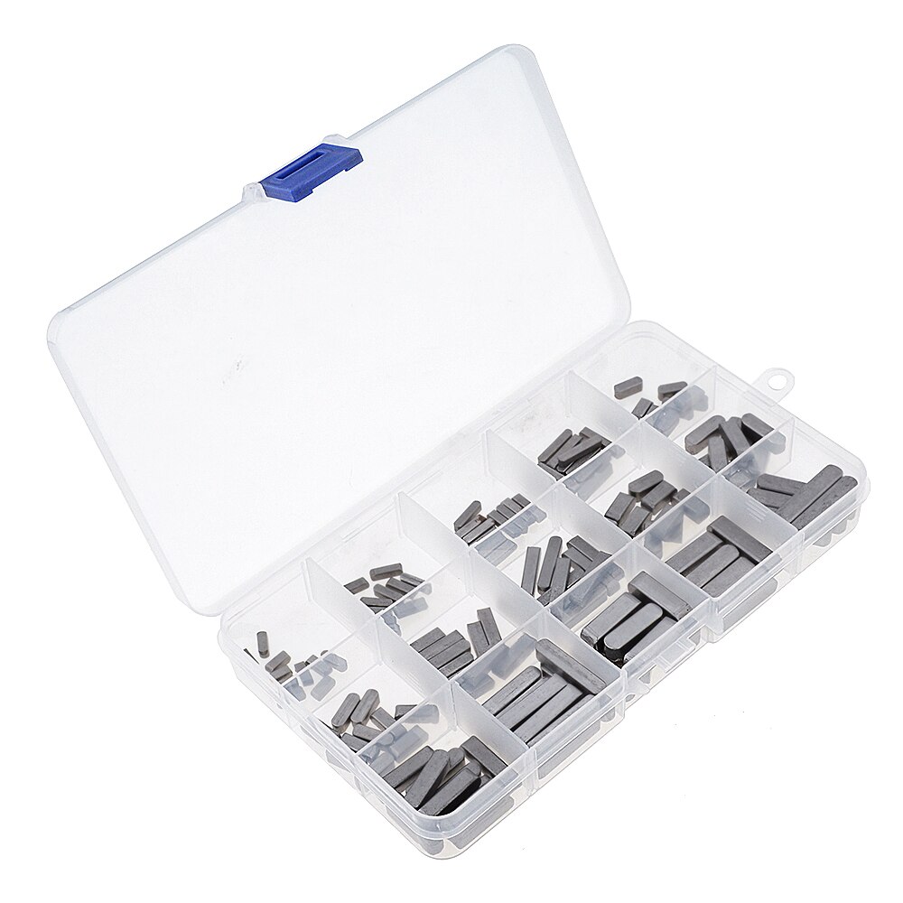 140 Stks/doos Parallel Sleutel Dubbele Ronde Sleutel Vierkante Pin GB1096 Een Soort Platte Sleutel Pin 8Mm 10Mm 12mm 16Mm 20Mm 25Mm 30Mm