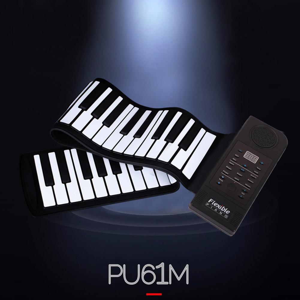61 Toetsen Digitale Keyboard Piano Flexibele Roll Up Piano Draagbare Silicone Midi Soft Keyboard Piano