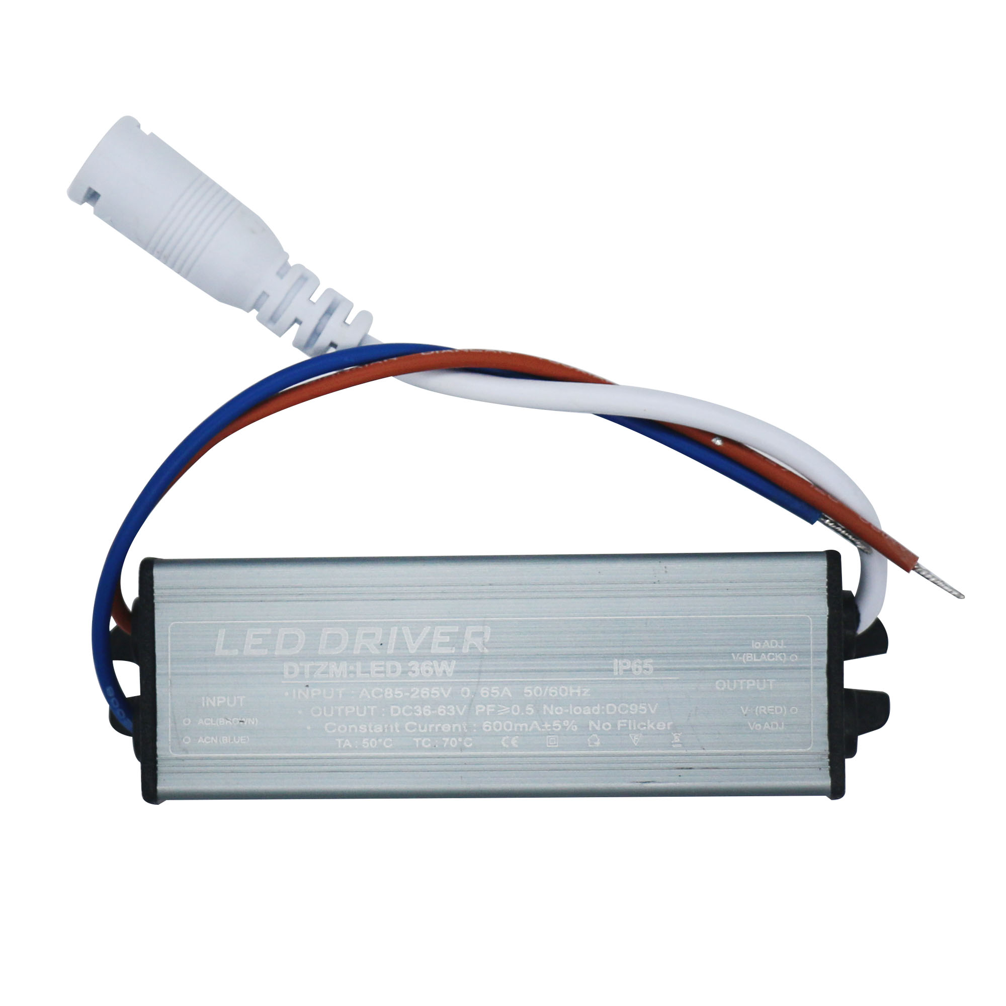 AC85-265V LED Driver 600mA 36W For LEDs Power Supply Lighting Transformers For Outdoor waterproof Output 36-65V