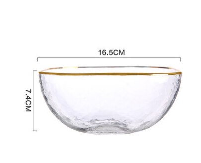 Glas sallad nudelsoppa skål genomskinlig frukost dessert frukt skål tallrik servis tillbehör  pf906199: Stil 2- l