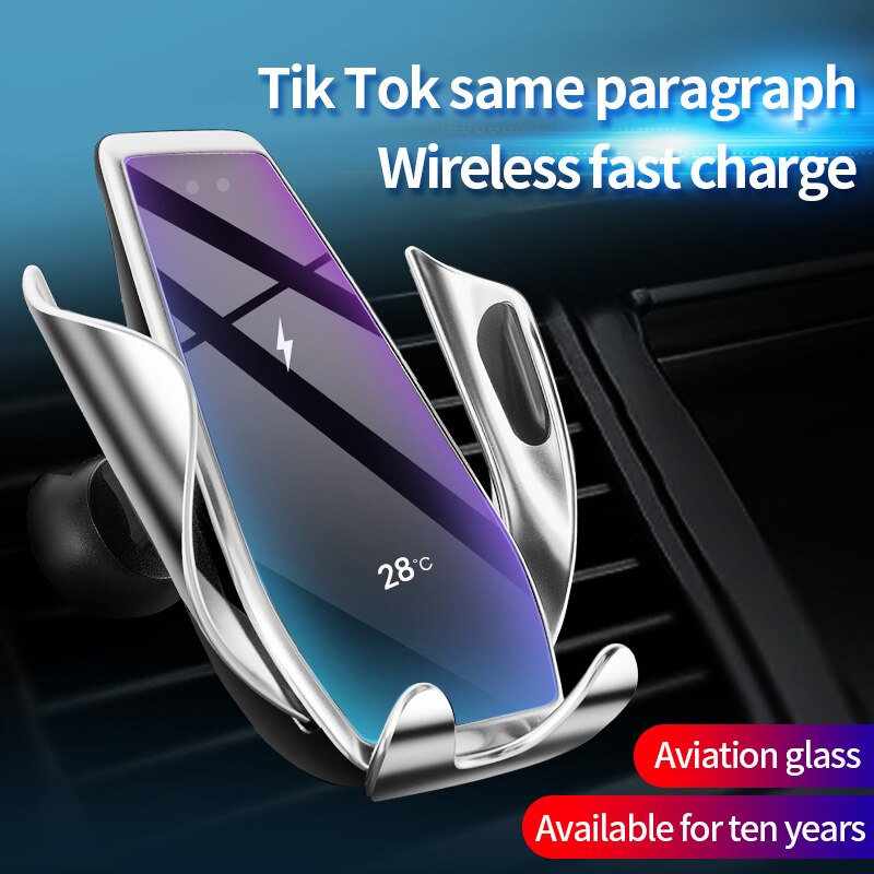 Automatic Clamping 15W Fast Car Wireless Charger for Samsung S20 S10 iPhone 11 Pro XS XR X 8 Infrared Sensor Phone Holder Mount