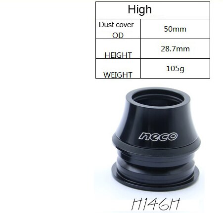 Neco bike Headset 44 44MM ZS44 28.6 30 1 1/8 Semi-Integrated Threadless H146 Retainers Fixed Gear Road Bike Headset MTB: tall cup