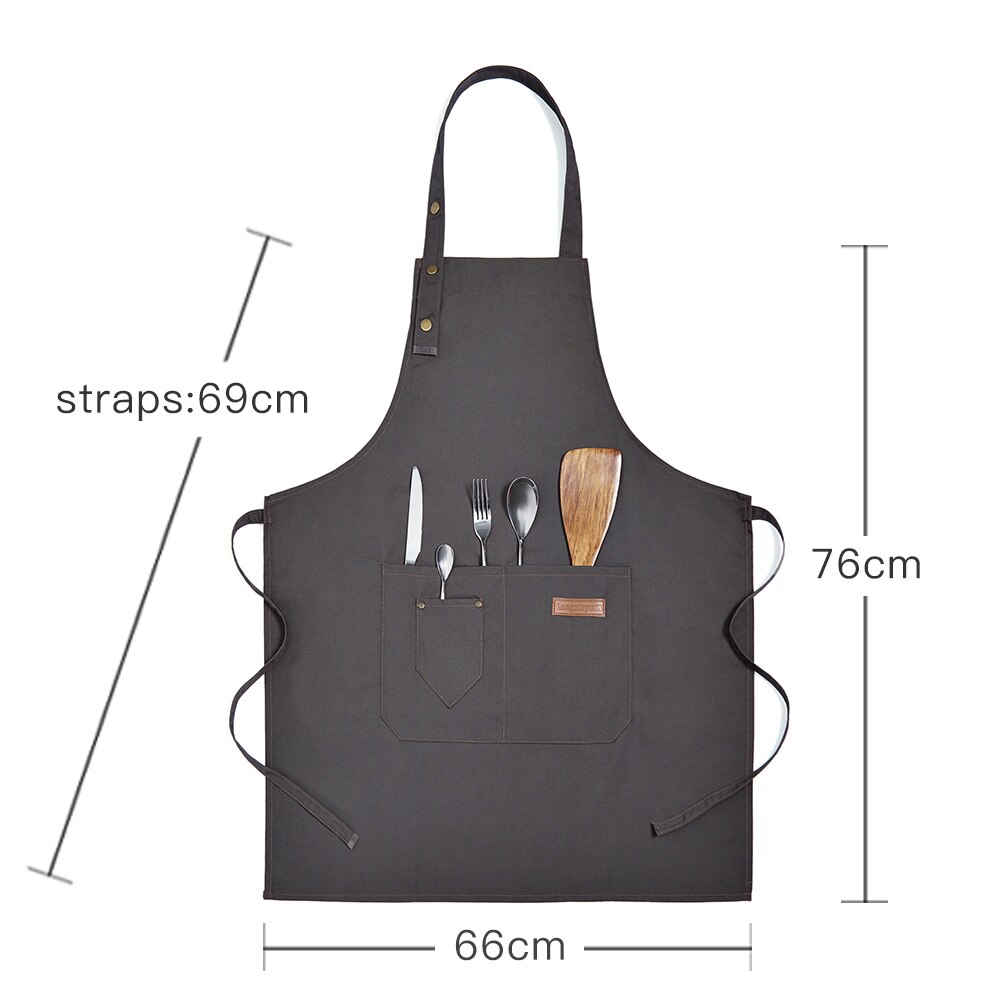 Tablier en toile réglable et résistant à l'usure, unisexe, pour chef, restaurant, barbecue, café, boulangerie, salon de coiffure, fleuriste, serveur