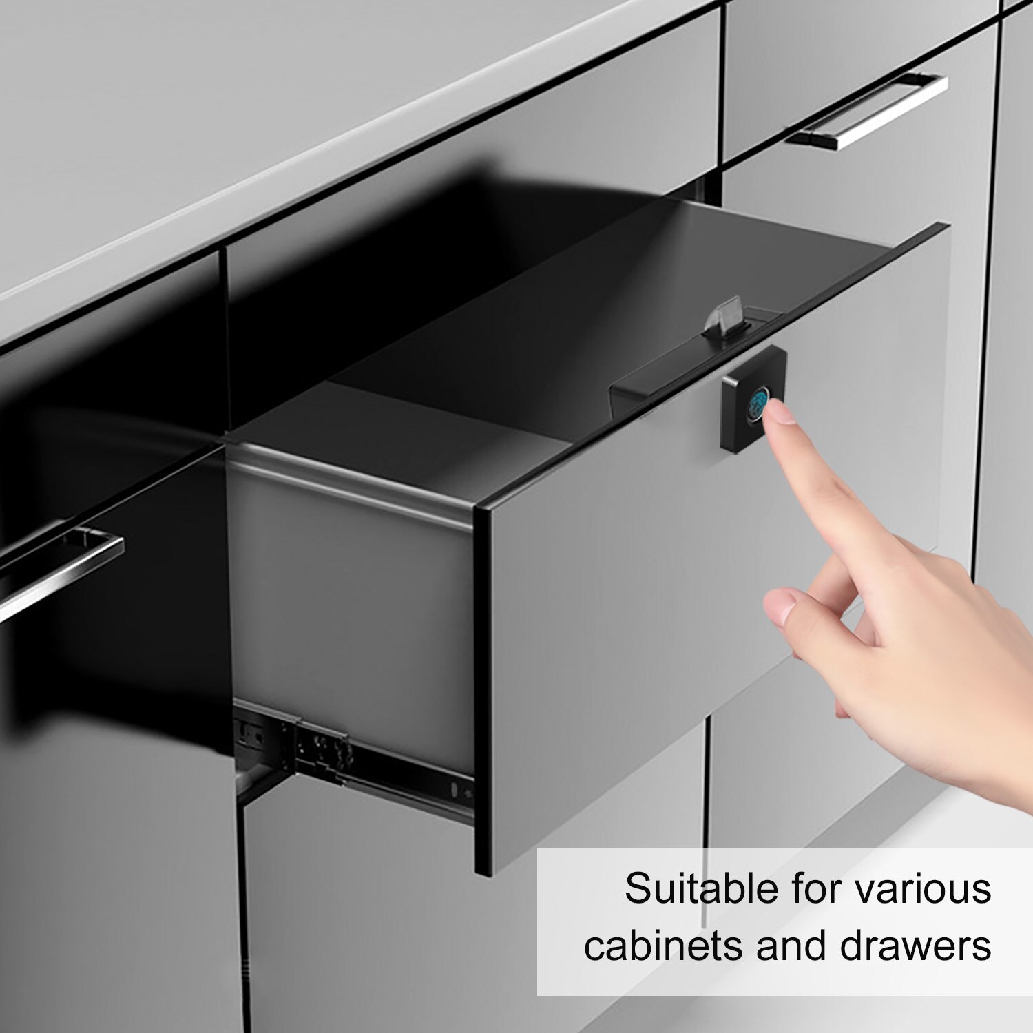 Smart Fingerprint Drawer Lock Quick Unlock USB Rechargeable Theft Prevention Intelligent Automatic Security Fingerprint Lock