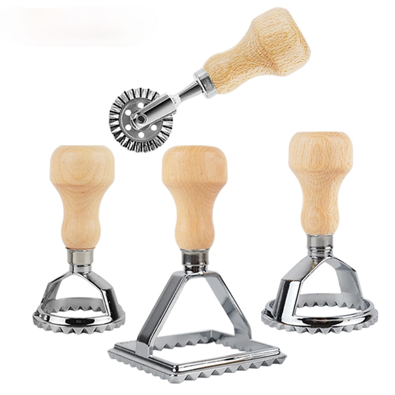 Italian Ravioli Cutter Set Pasta Press Kitchen Attachment Kit Maker Mold Tool Stamp Pastry Wheel