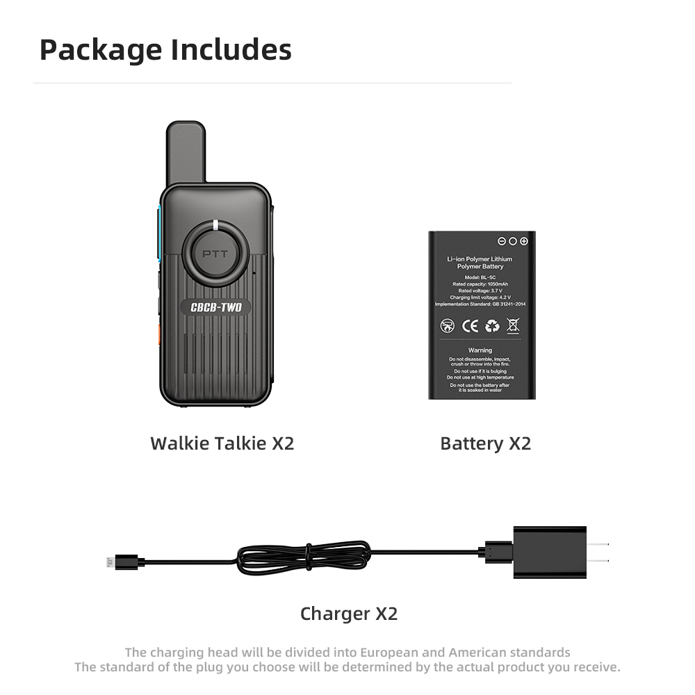 CBCBTWO GT-408 Mini Walkie Talkie And Light Body Radio Communicator for One Day Restaurant Commuting Plastic Surgery Hospital