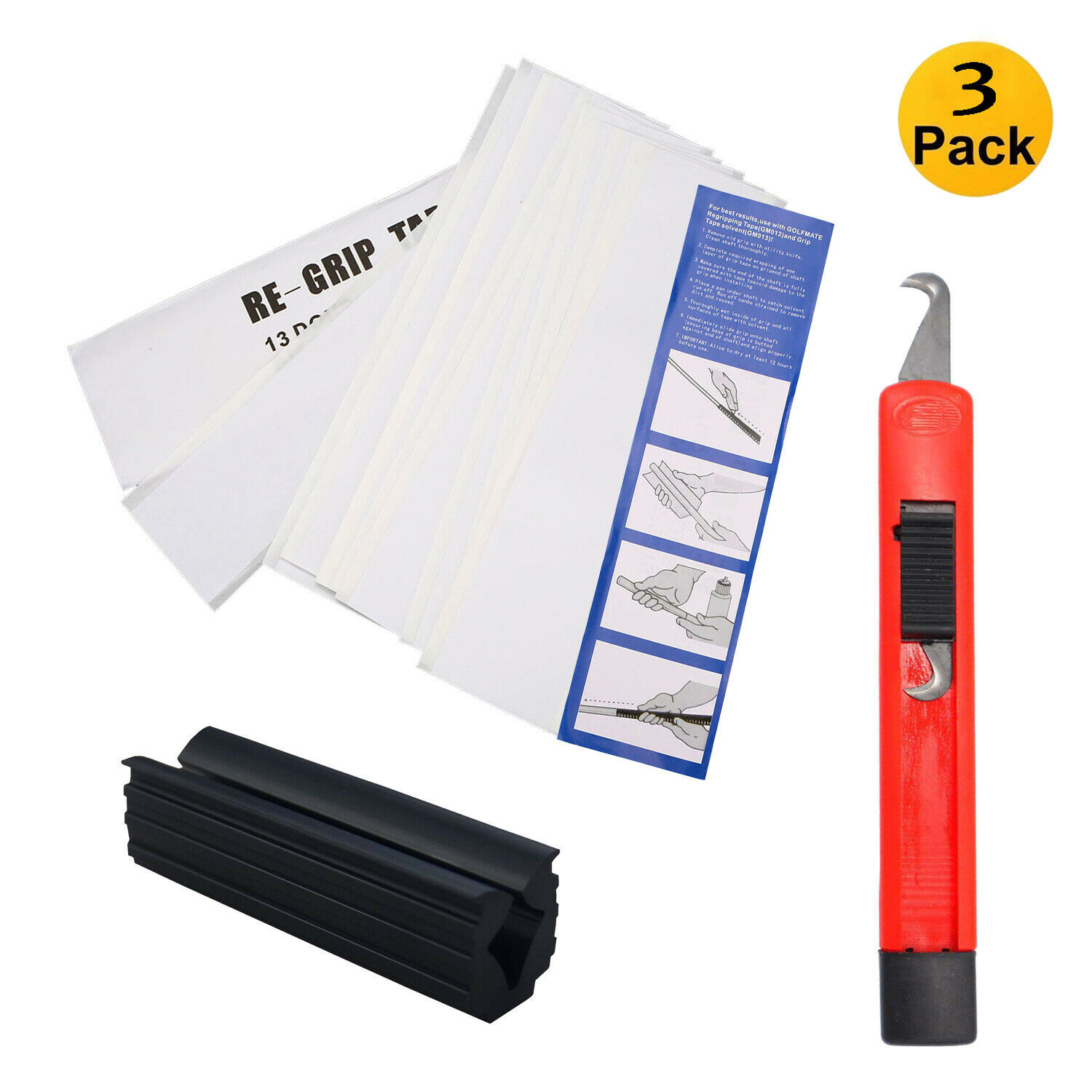 Sport Kit Golf Club Repair Tools Irons Putters Grip Tape Hook Blade Rubber Vise Clamp Remover Golfing Set