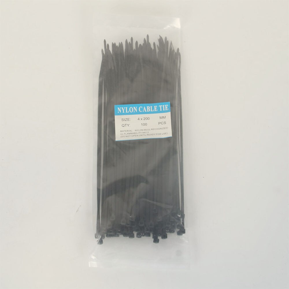 100PCS/Bag Self-locking Plastic Nylon Cable Ties Garden Industrial Assorted Fastening Ring Plant Fasten Organiser Cable Zip Ties