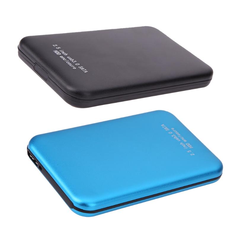 2.5 Inch High Speed 3TB USB3.0 Micro USB to SATA External Storage HDD HD Blue Aluminium Case Box Hard Disk Drive Enclosure