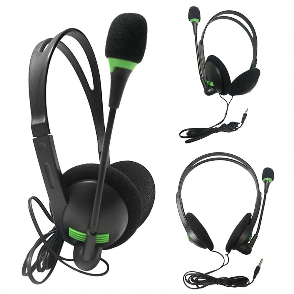 USB Headphones with Microphone Noise Cancelling & Volume Control Wired 3.5mm Phone Headset for PC Laptop Call Center Office