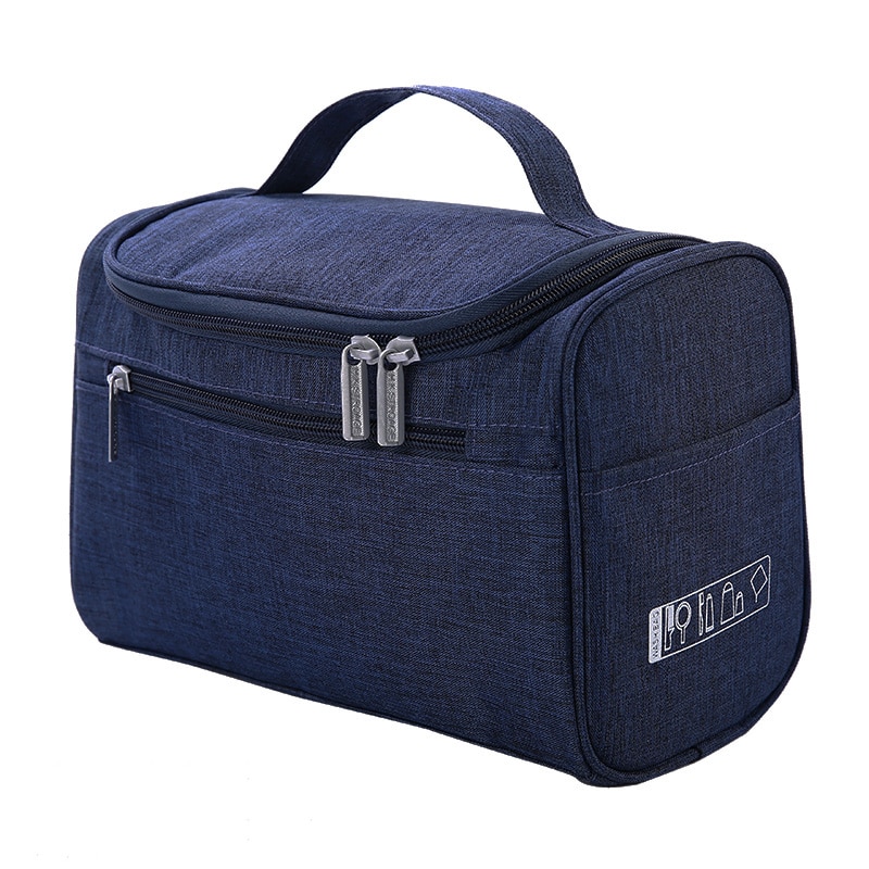 UK Womens Travel Cosmetic Makeup Bag Toiletry Case Wash Organizer Storage Pouch: Deep Blue