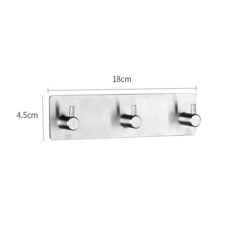 Zelfklevende Muur Deur Terug Haken Heavy Duty Rvs Kleerhanger Badkamer Keuken Handdoek Roestvrij Haak Kleerhanger