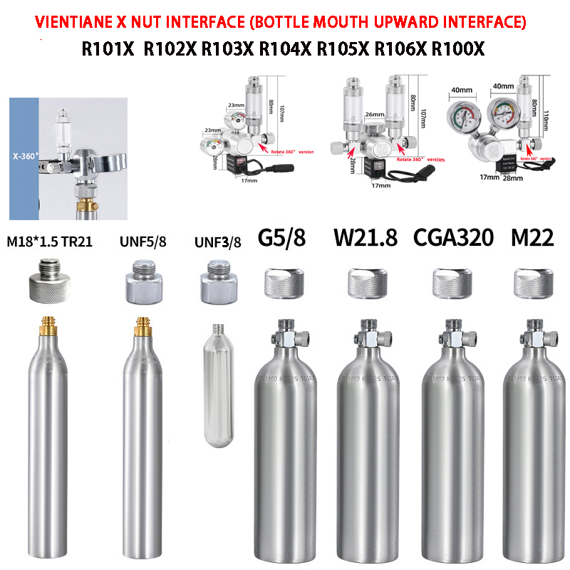 Aquarium CO2 regulator solenoid valve bubble meter plant water grass tankCO2 reaction control system pressure reducing valve