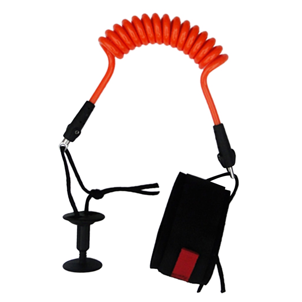 Strong Orange 5.5mm Coiled Bodyboard Wrist Leash SUP Leash 1.5m for Surf Board Paddle Body Board Bodyboarding