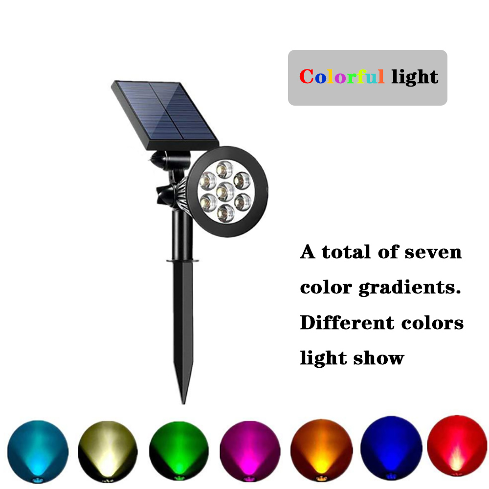 Foco Solar LED para cultivo de plantas, luz de inundación para jardín al aire libre, de 4 colores lámpara de pared, luz de paisaje para decoración de Patio,
