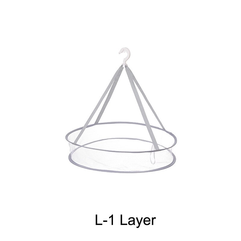 Stendino pieghevole 2 strati pieghevole maglia traspirante stendino rete asciugatrice 3 livelli lavabile appeso rete da campeggio: L1