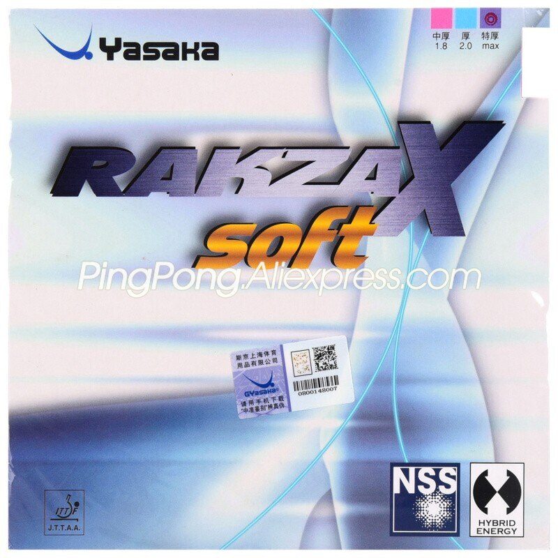 Yasaka rakza x tênis de mesa macio borracha pips-em yasaka original rakzax/rkx esponja de ping pong