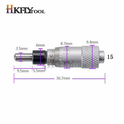 0-13mm runde nåle type tråd mikrometer hoved måle værktøj 0 - 6.5mm område gauge nøjagtighed 0.01mm flad tråd: Nej .15 0-6.5mm