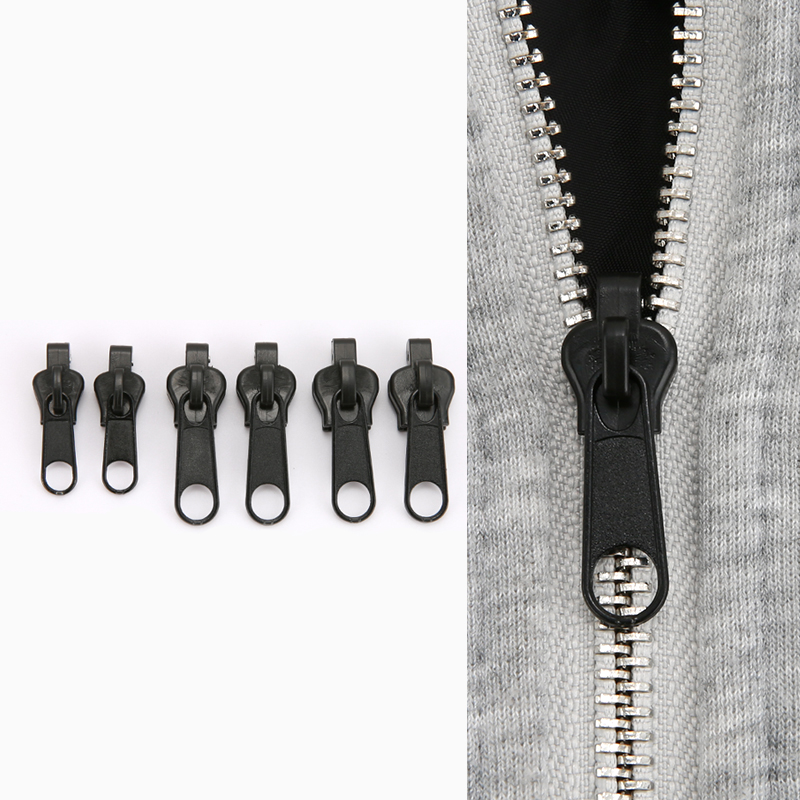 Kit Universal de cabezal de cremallera de fijación en , reparación instantánea de repuesto, arreglo de una cremallera, herramienta de bricolaje útil y práctica para el hogar: Negro