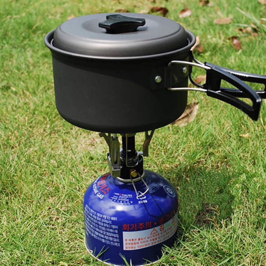 Portable en plein air pique-nique cuisinière à gaz brûleurs pliable Camping randonnée essentiels outils équipements de plein air automatique