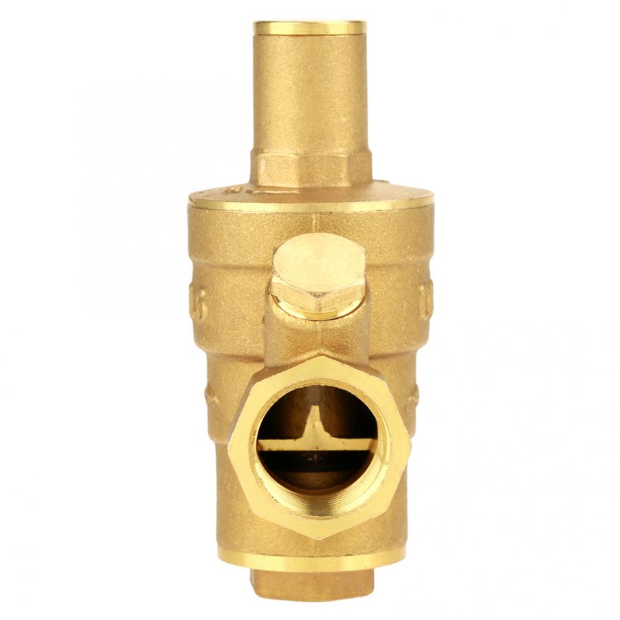 DN15 Adjustable Water Pressure Regulator Reducer With Gauge Meter Brass Tool