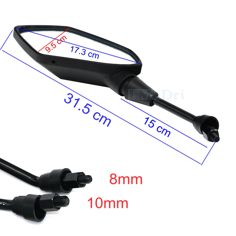 LMoDri Electrombile Spiegel Motorfiets Achteruitkijkspiegels Elektrische Motor E-bike Back Side Bolle spiegel 8mm 10mm
