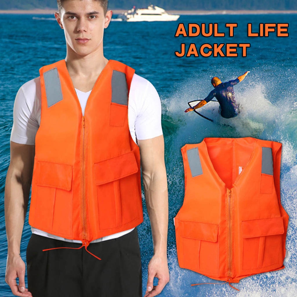 Adults Life Jacket Aid Vest Kayak Ski Buoyancy Fishing Boat Watersport Universal Windsurfing Surfing Swimming Boating Ski Vest